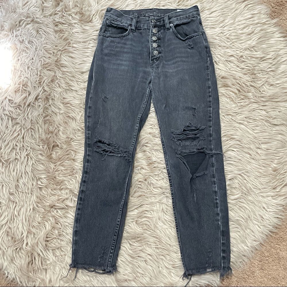 We the free distressed button fly jeans size 25
